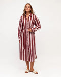 Contrast Stripe Shirt Dress